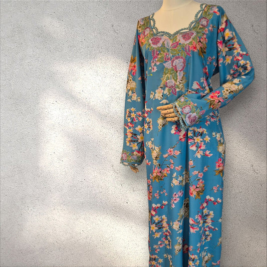 Azure Orchard – Silk Mukhawar