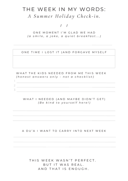 Mukhawar Moments: A 31-Day Summer Survival Planner [Early Bird Offer]