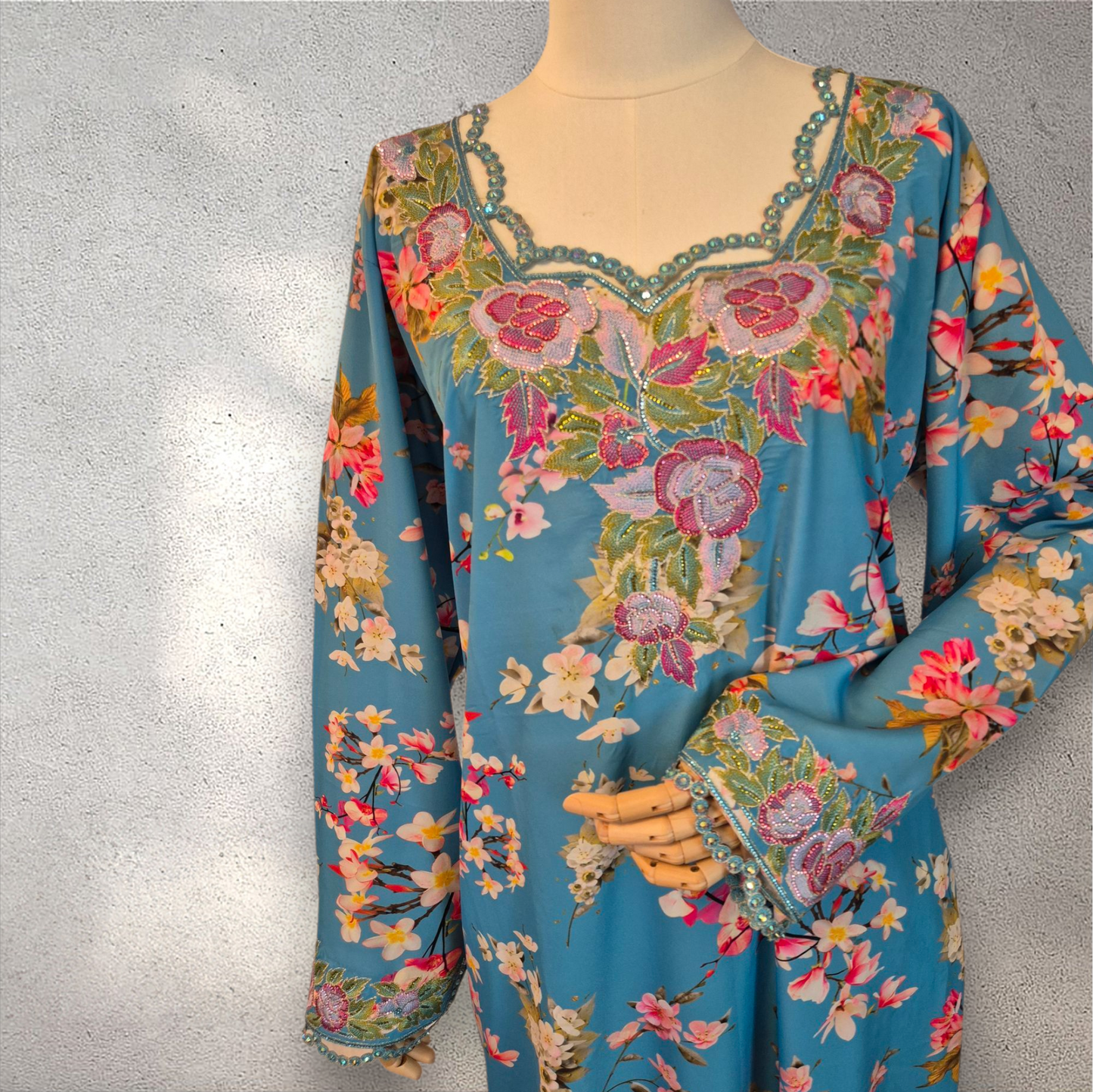 Azure Orchard – Silk Mukhawar