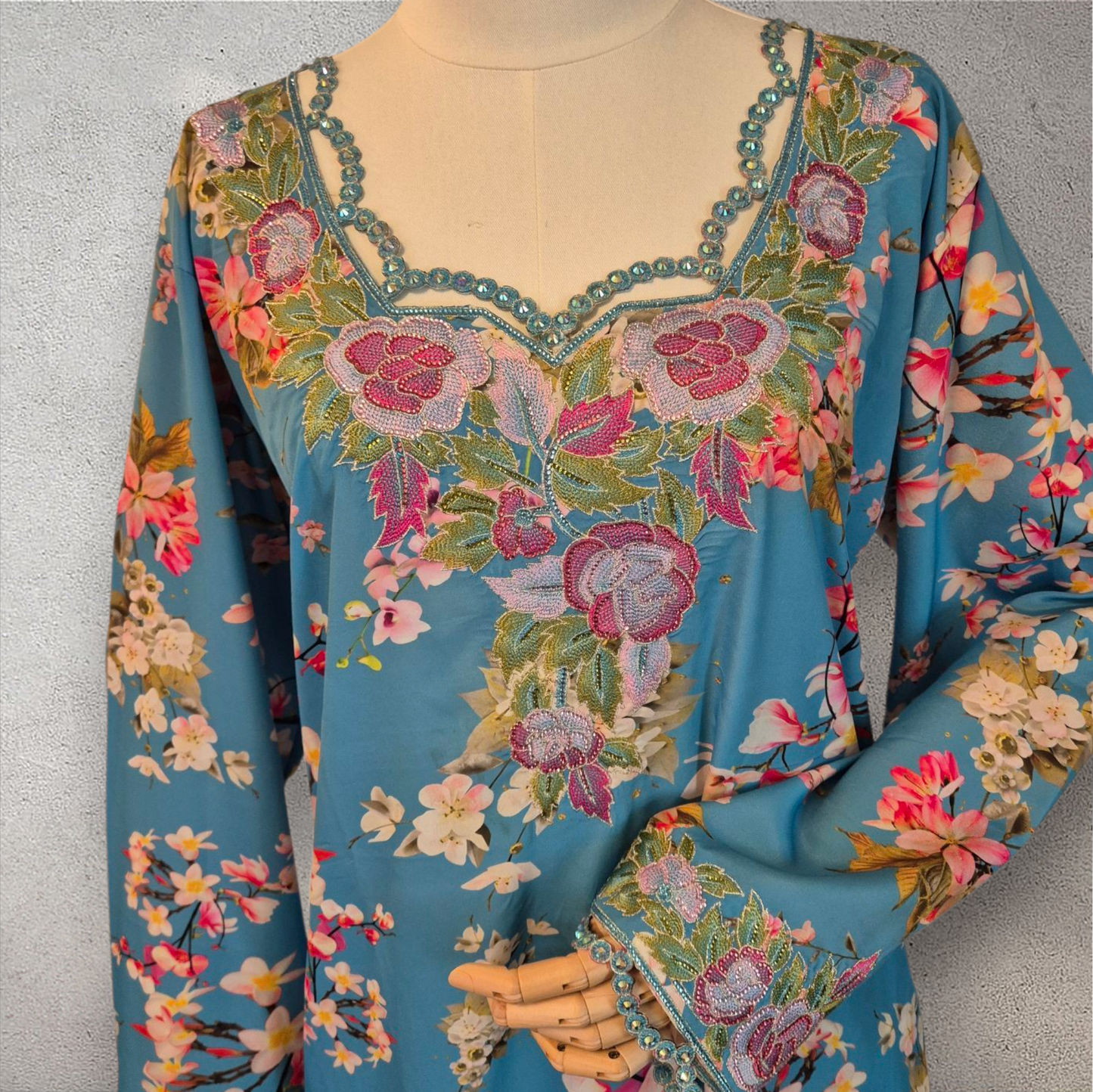 Azure Orchard – Silk Mukhawar