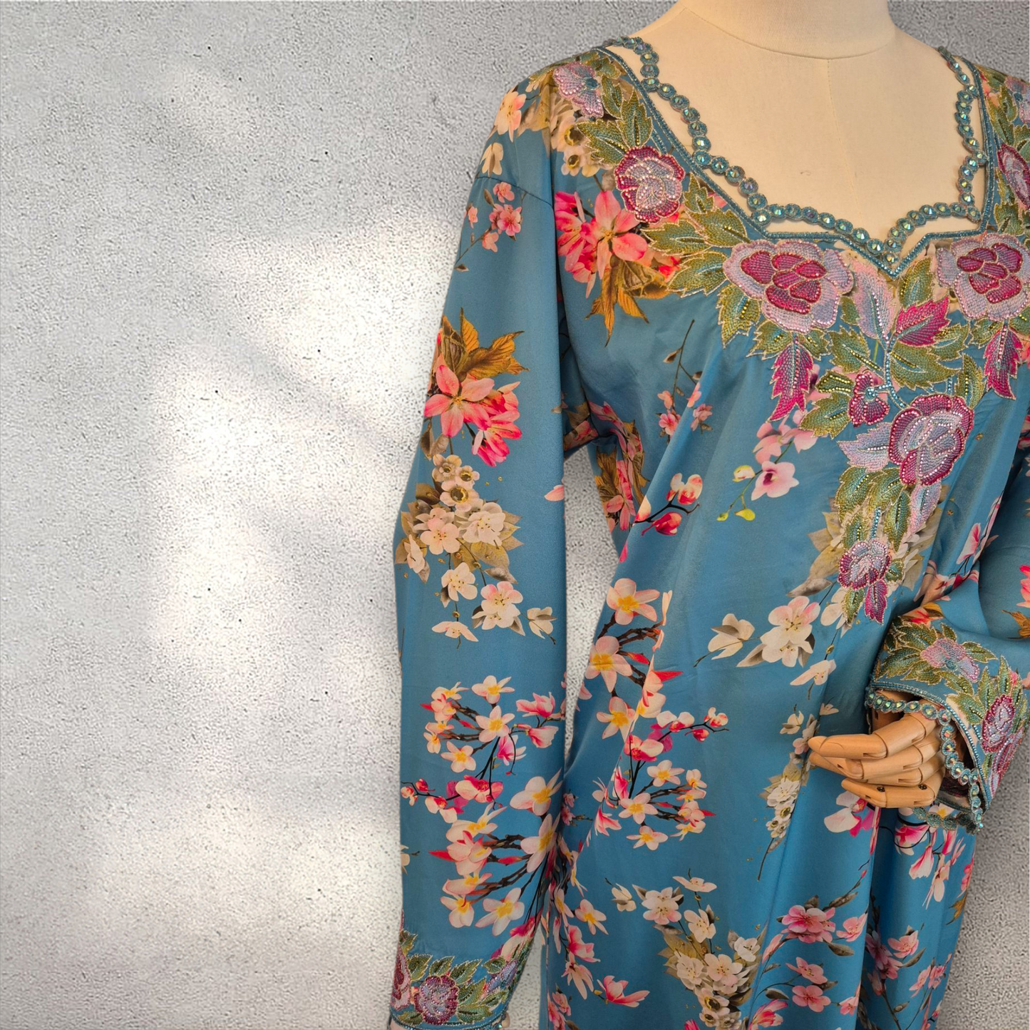 Azure Orchard – Silk Mukhawar