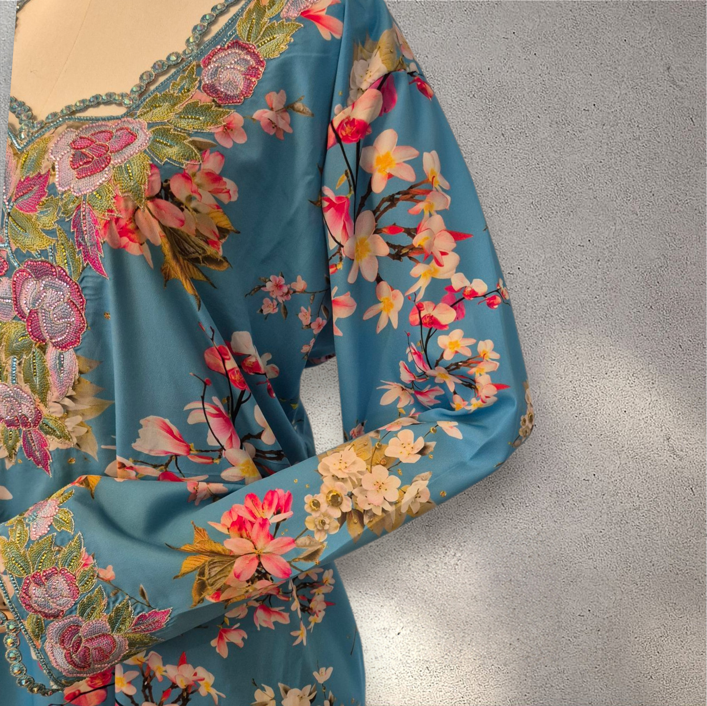 Azure Orchard – Silk Mukhawar