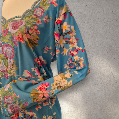 Azure Orchard – Silk Mukhawar